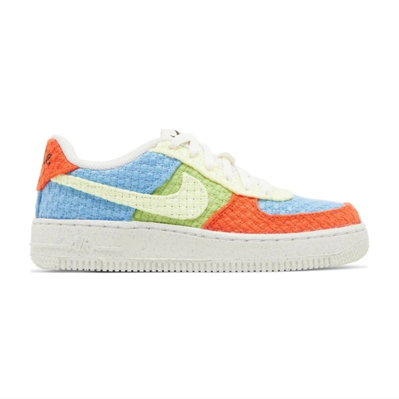 🥳GUC Nike Air Force 1 Low Top LV8 Next Nature TD Hemp Multicolor Sneaker, 6Y - Picture 2 of 16